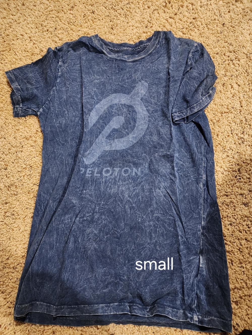 Peloton Kids Navy Washed Logo Tee